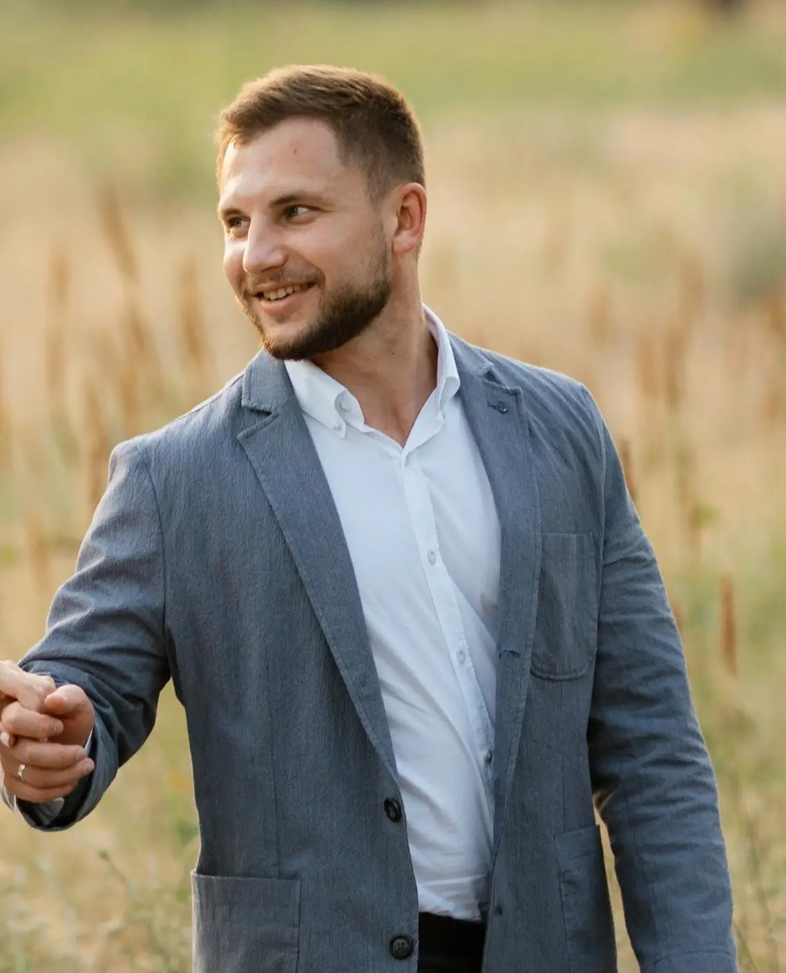Bride And Groom On In The Woods Man